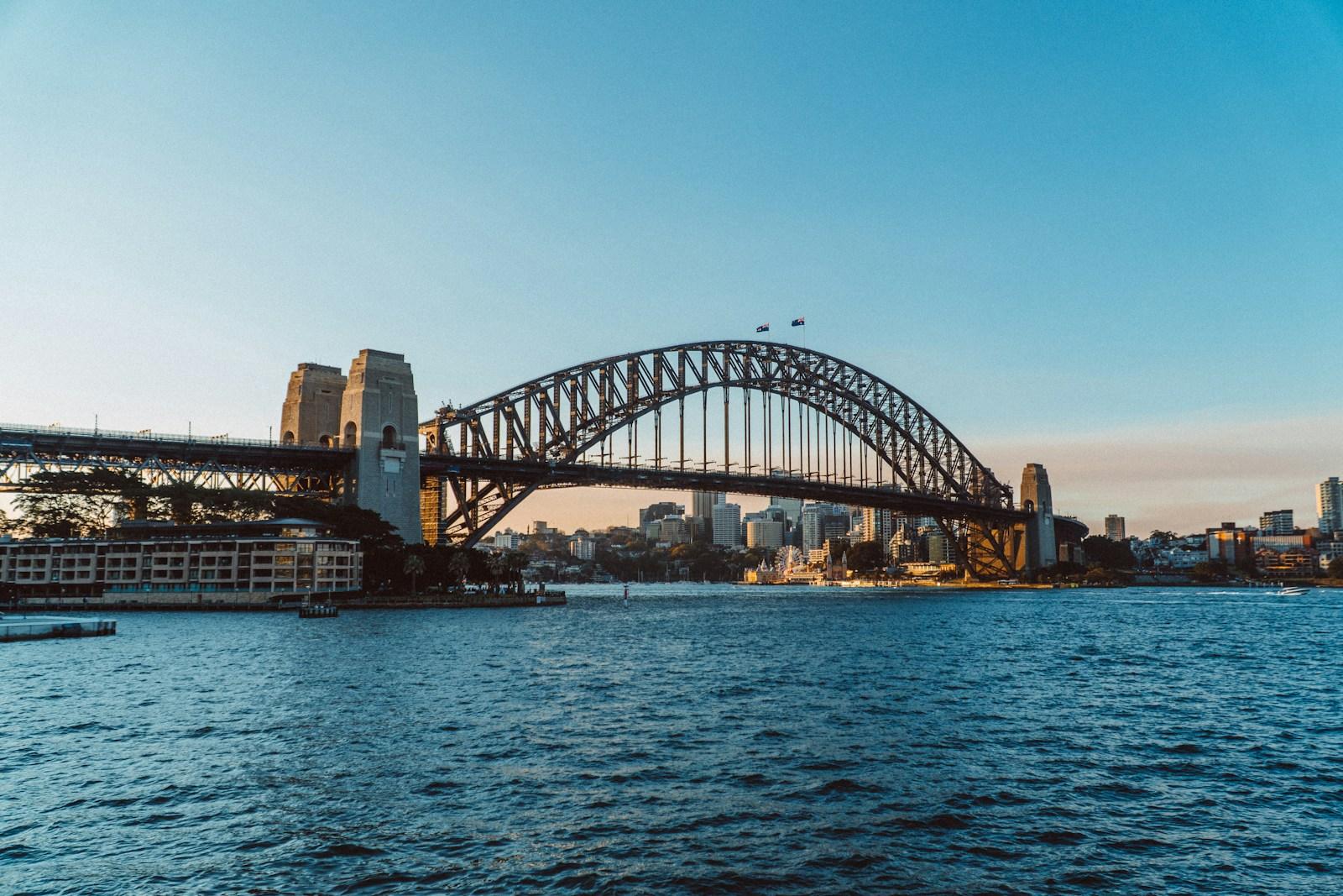 Sydney Harbour Bridge and CBD skyline in daytime light